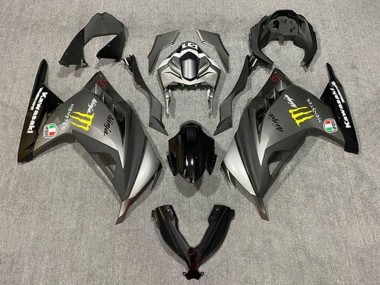 2013-2024 Matte Grey Black Yellow Monster Kawasaki EX300 Motorcycle Fairings