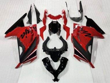 2013-2024 Red Black White Stripe Kawasaki EX300 Motorcycle Fairings