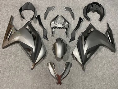 2013-2024 Silver Matte Black Kawasaki EX300 Motorcycle Fairings