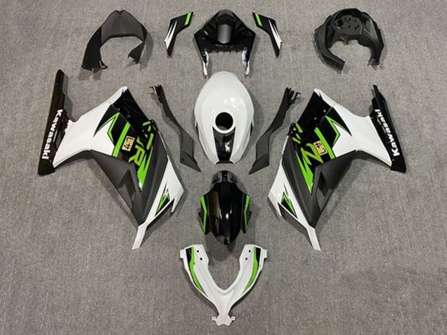 2013-2024 White Green Black Kawasaki EX300 Motorcycle Fairings
