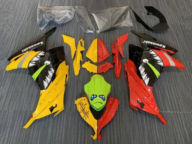2013-2024 Yellow Red Green Shark Kawasaki EX300 Motorcycle Fairings