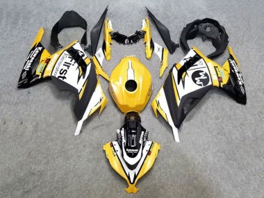 2013-2024 Yellow White Black Kawasaki EX300 Motorcycle Fairings