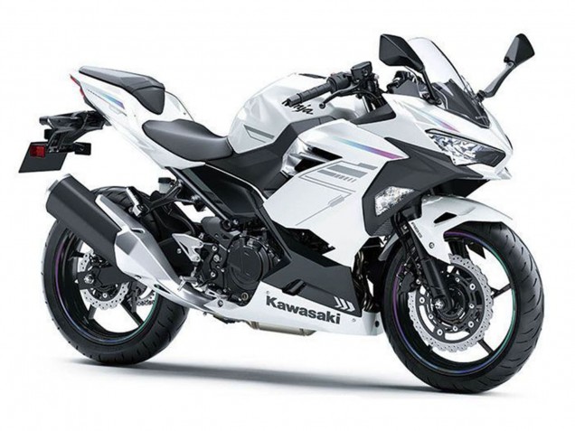 2018-2024 Pearl White Blizzard Kawasaki Ninja 400 Motorcycle Fairings