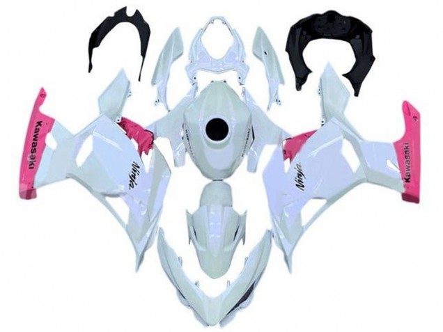 2018-2024 Pearl White Pink Kawasaki Ninja 400 Motorcycle Fairings