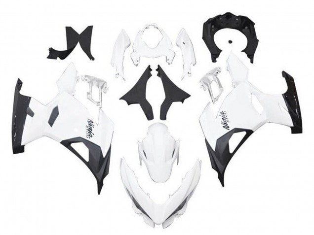 2018-2024 White Black Kawasaki Ninja 400 Motorcycle Fairings