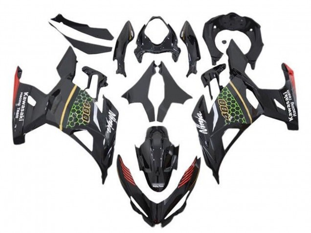 2018-2024 Black Green Red Yellow Honeycomb Kawasaki Ninja 400 Motorcycle Fairings