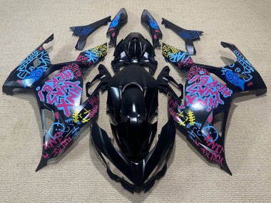 2018-2024 Black Blue Jinx Kawasaki Ninja 400 Motorcycle Fairings