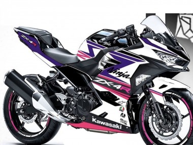 2018-2024 White Purple Pink Kawasaki Ninja 400 Motorcycle Fairings