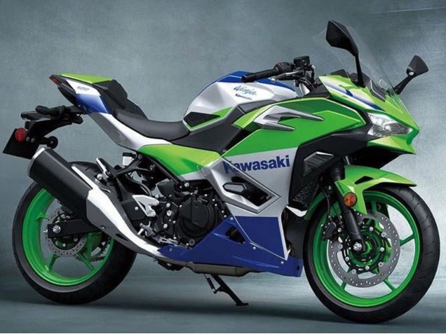 2024-2025 Silver Green Blue Kawasaki Ninja 500 EX500R Motorcycle Fairings