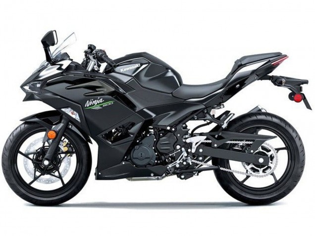2024-2025 Glossy Black Kawasaki Ninja 500 EX500R Motorcycle Fairings