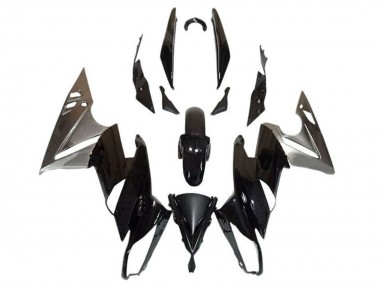 2009-2011 Glossy Black Silver Kawasaki Ninja 650 EX650 Motorcycle Fairings