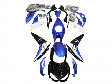 2014-2019 Blue White Glossy Black Kawasaki Z1000 Motorcycle Fairings