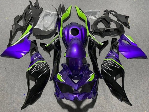 2019-2025 Purple Green Glossy Black Kawasaki ZX25R ZX-25R Motorcycle Fairings