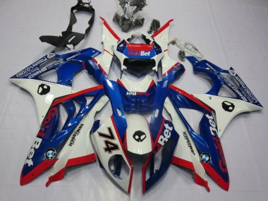 2009-2014 White Red Blue GoldBet BMW S1000RR Motorcycle Fairings