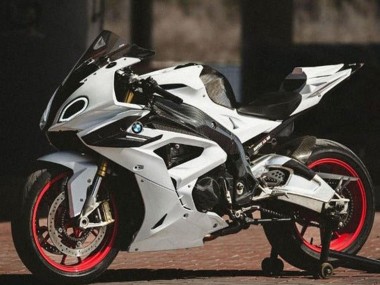 2017-2018 White Faux Carbon Fiber BMW S1000RR Motorcycle Fairings