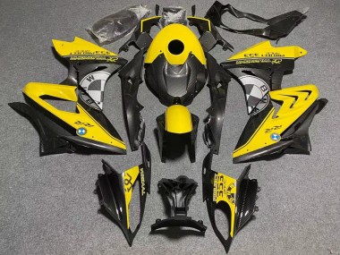 2017-2018 Yellow Faux Carbon Fiber BMW S1000RR Motorcycle Fairings
