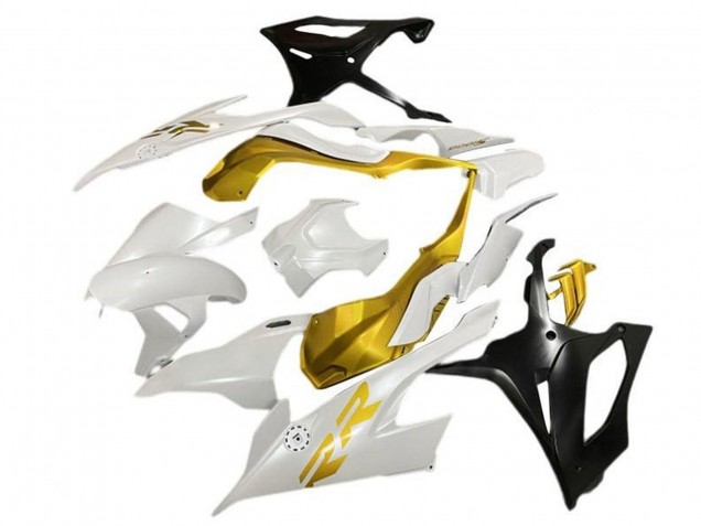 2019-2022 White Gold Matte Black BMW S1000RR Motorcycle Fairings