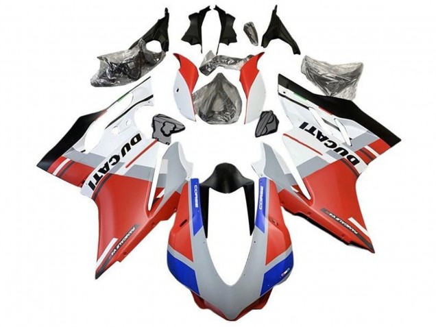 2015-2020 White Red Blue Matte Black Ducati 959/1299 Motorcycle Fairings