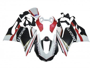 2011-2014 White Red Matte Black Ducati Panigale 1199 Motorcycle Fairings