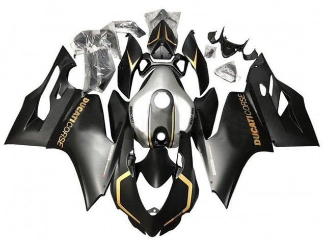 2011-2014 Matte Black Gold Silver Corse Ducati Panigale 899 Motorcycle Fairings
