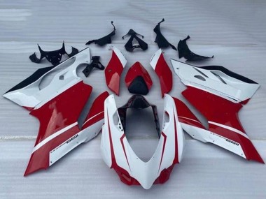 2011-2014 White Red Glossy Black Ducati Panigale 1199 Motorcycle Fairing