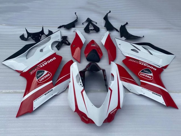 2011-2014 White Red Glossy Black Ducati Panigale 1199 Motorcycle Fairings