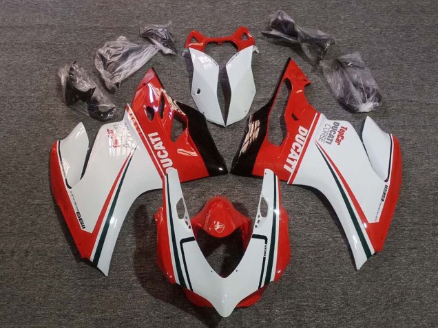 2011-2014 White Red Green Glossy Black Corse Ducati Panigale 1199 Motorcycle Fairings