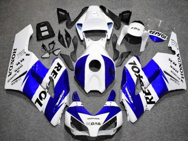 2004-2005 White Blue Black Repsol Honda CBR1000RR Motorcycle Fairings
