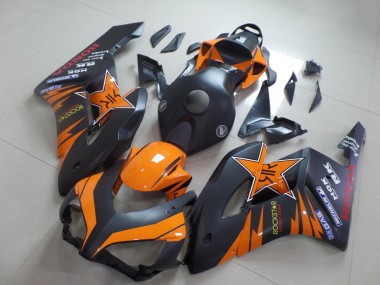 2004-2005 Orange Matte Black Rockstar Honda CBR1000RR Motorcycle Fairings