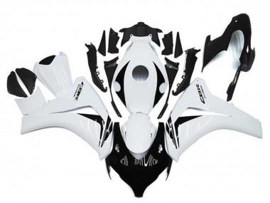 2008-2011 White Glossy Black Honda CBR1000RR Motorcycle Fairings