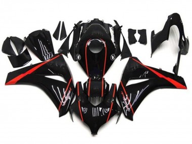 2008-2011 Glossy Black Red Stripe Honda CBR1000RR Motorcycle Fairings