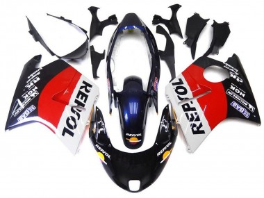 1996-2007 Red White Blue Glossy Black Repsol Honda CBR1100XX Blackbird Motorcycle Fairings