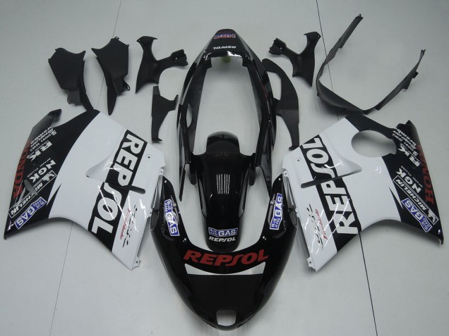 1996-2007 Glossy Black White Red Repsol Honda CBR1100XX Blackbird Motorcycle Fairings