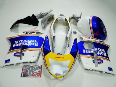 1996-2007 White Blue Yellow Rothmans Honda CBR1100XX Blackbird Motorcycle Fairings