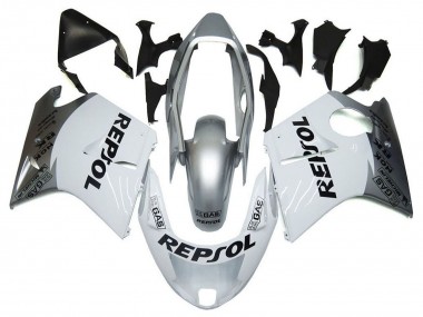 1996-2007 Silver White Grey Black Repsol Honda CBR1100XX Blackbird Motorcycle Fairings