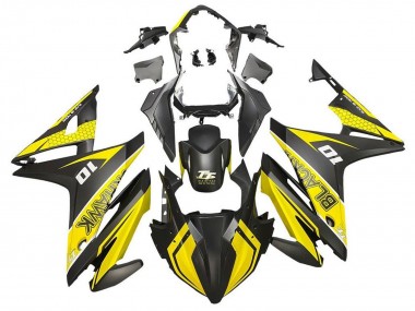 2016-2018 Yellow Matte Black Honda CBR500R Motorcycle Fairings