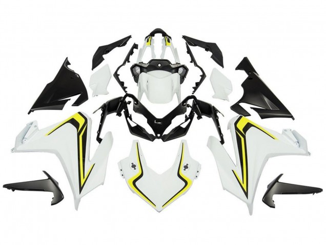 2019-2021 White Yellow Black Honda CBR500R Motorcycle Fairings