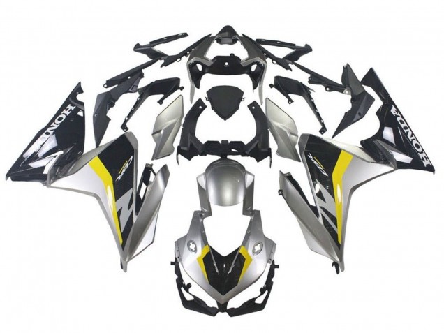 2019-2021 Silver Glossy Black Yellow Honda CBR500R Motorcycle Fairing