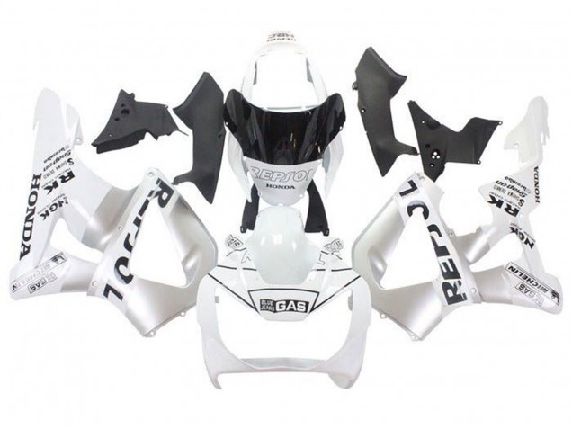 2000-2001 White Silver Repsol Honda CBR900RR 929 Motorcycle Fairings