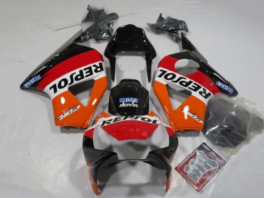 2002-2003 Orange White Red Glossy Black Repsol Honda CBR900RR 954 Motorcycle Fairings
