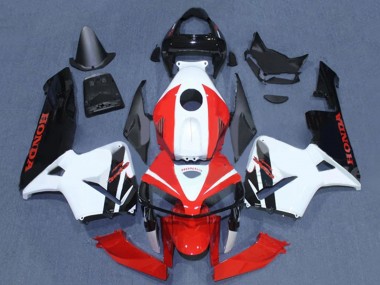 2005-2006 Black White Red Honda CBR600RR Motorcycle Fairings