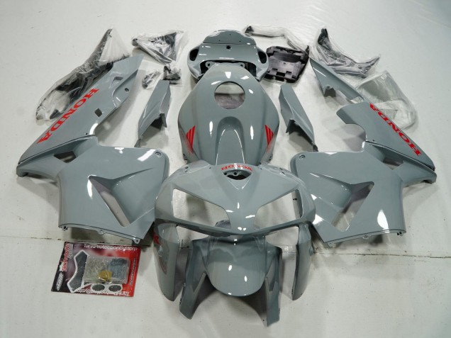 2005-2006 Nardo Grey Red Honda CBR600RR Motorcycle Fairings