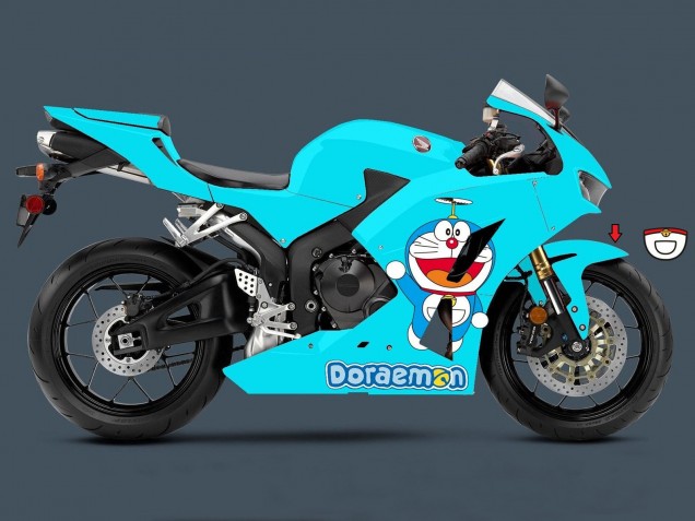 2013-2023 Light Blue Doraemon Honda CBR600RR Motorcycle Fairings