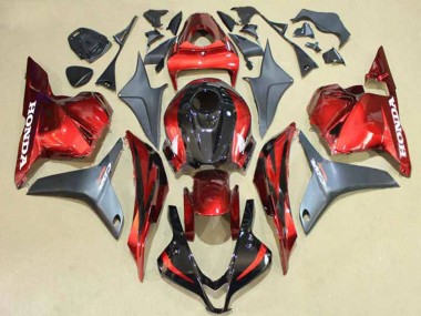 2009-2012 Silver Red Glossy Black Honda CBR600RR Motorcycle Fairings