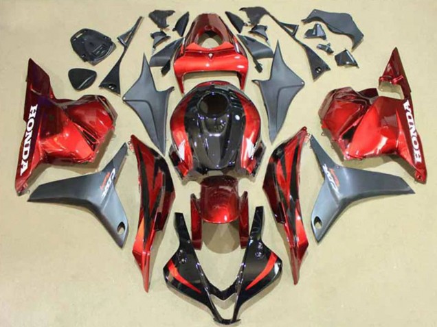 2009-2012 Silver Red Glossy Black Honda CBR600RR Motorcycle Fairings