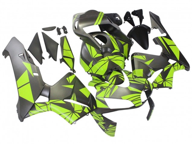 2003-2004 Neon Yellow Matte Grey Honda CBR600RR Motorcycle Fairings