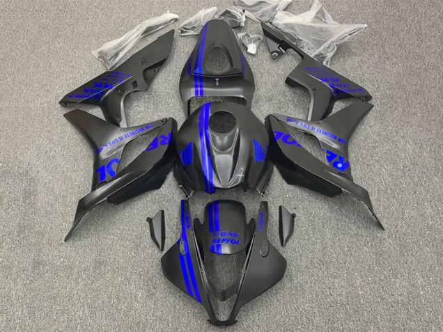 2007-2008 Blue Matte Black Repsol Honda CBR600RR Motorcycle Fairings