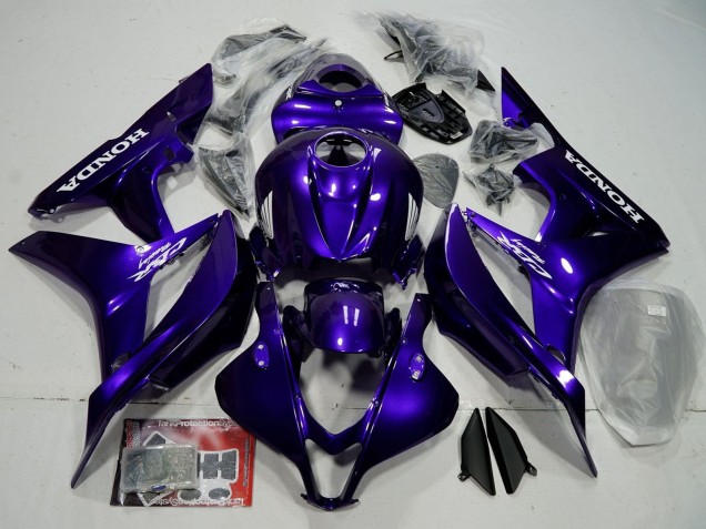 2007-2008 Blue Glossy Black Honda CBR600RR Bike Fairings