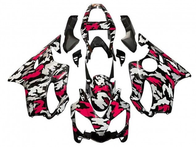 2001-2003 Black Red Grey Camouflage Honda CBR600 F4i Motorcycle Fairings