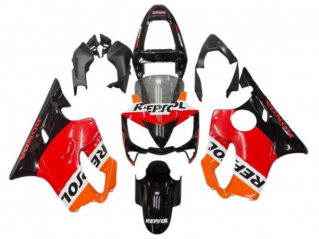 2001-2003 Orange White Red Glossy Black Repsol Honda CBR600 F4i Motorcycle Fairing
